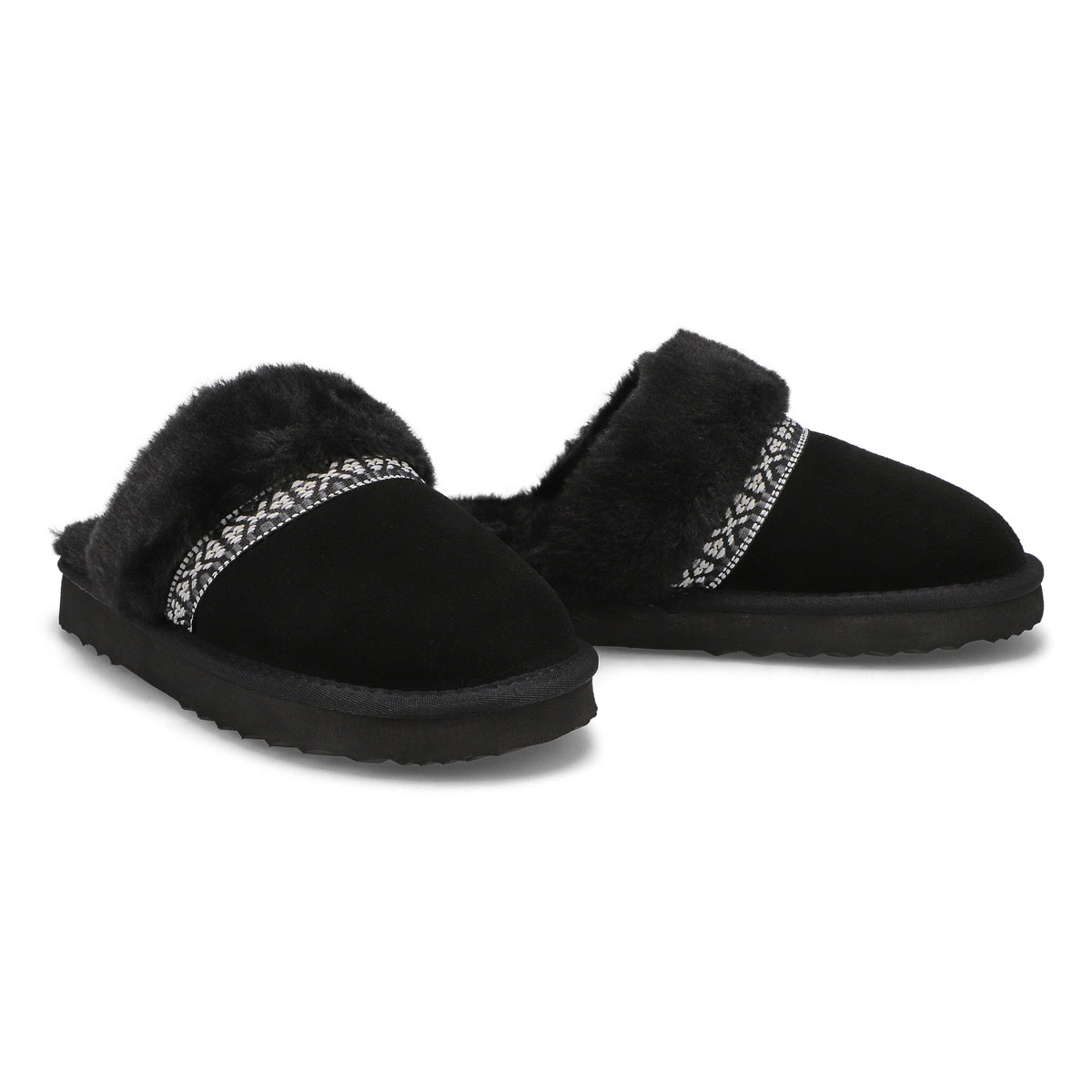 Black suede slippers 2025