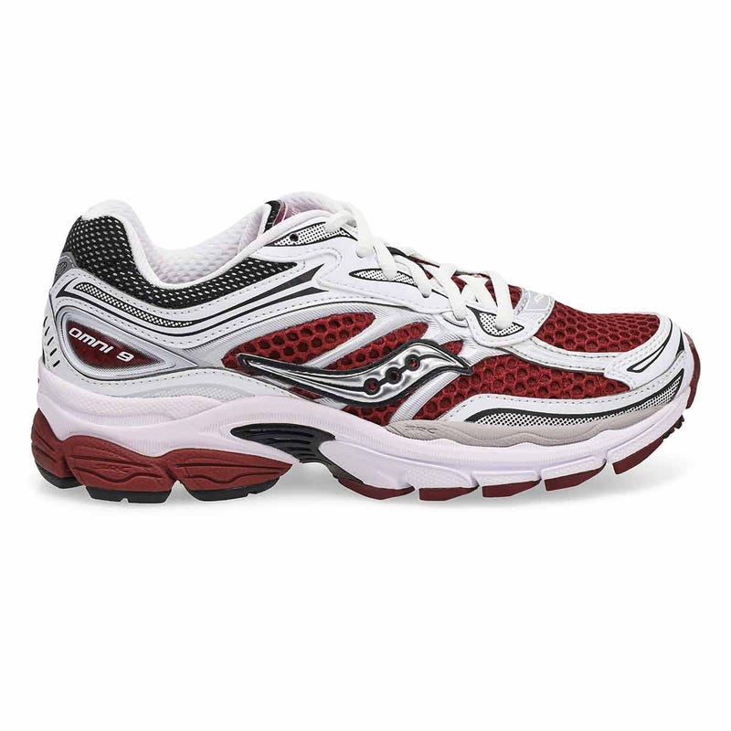 Women's ProGrid Omni 9 - OG Lace Up Sneaker - Maroon/White
