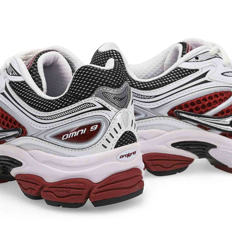 Women's ProGrid Omni 9 - OG Lace Up Sneaker - Maroon/White