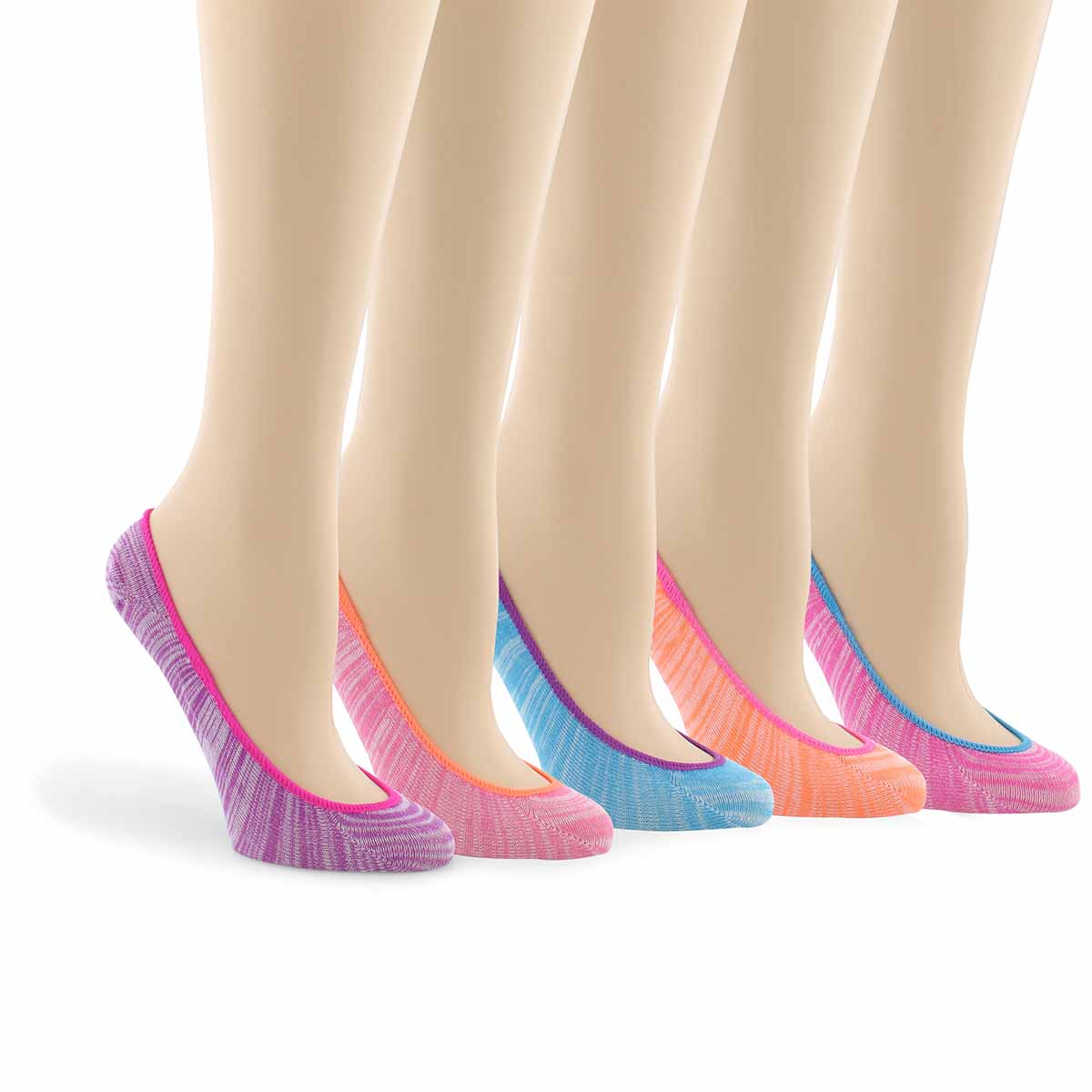 Socquettes ultrabasses NON TERRY, multi, femmes-5p