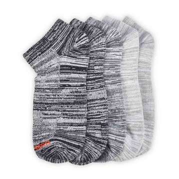 Women's Low Cut Non Terry Sock 5 Pack - Grey/Multi
