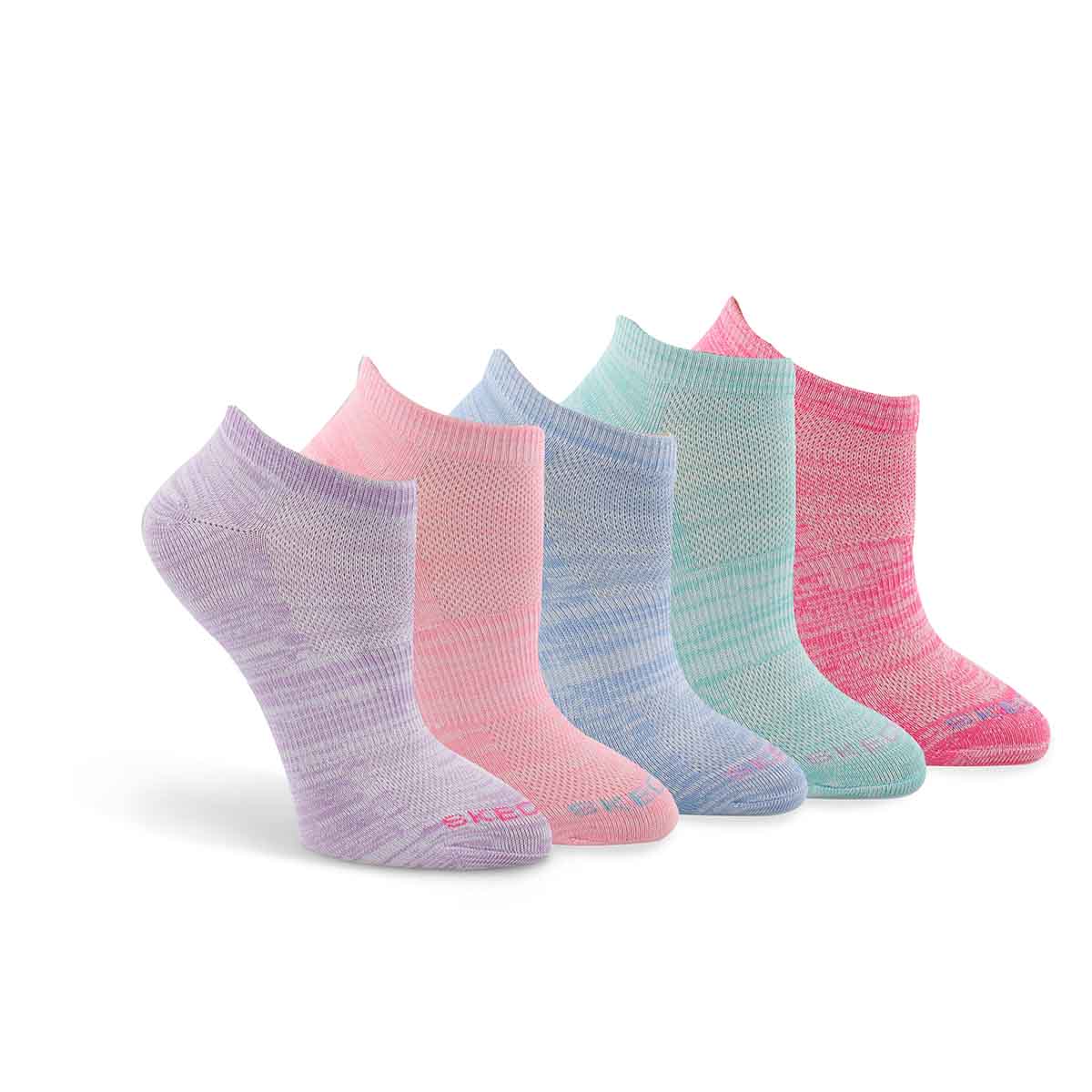 Women's Low Cut Non Terry Sock 5 Pack - Multi