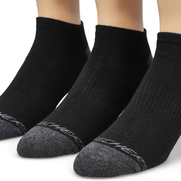 Men's No Show Full Terry Sock 6 Pack - Black/Multi