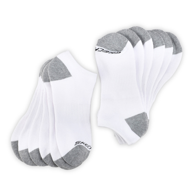 Mns No Show Full Terry Sock 6 Pack - White