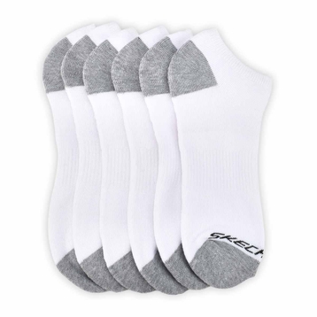 Men's No Show Full Terry Sock 6 Pack - White