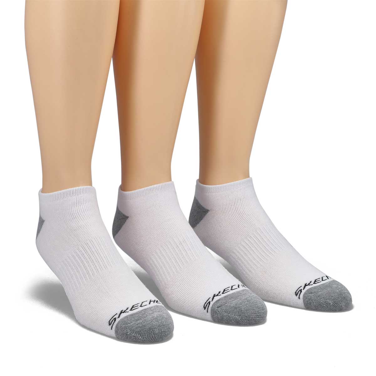 Men's No Show Full Terry Sock 6 Pack - White