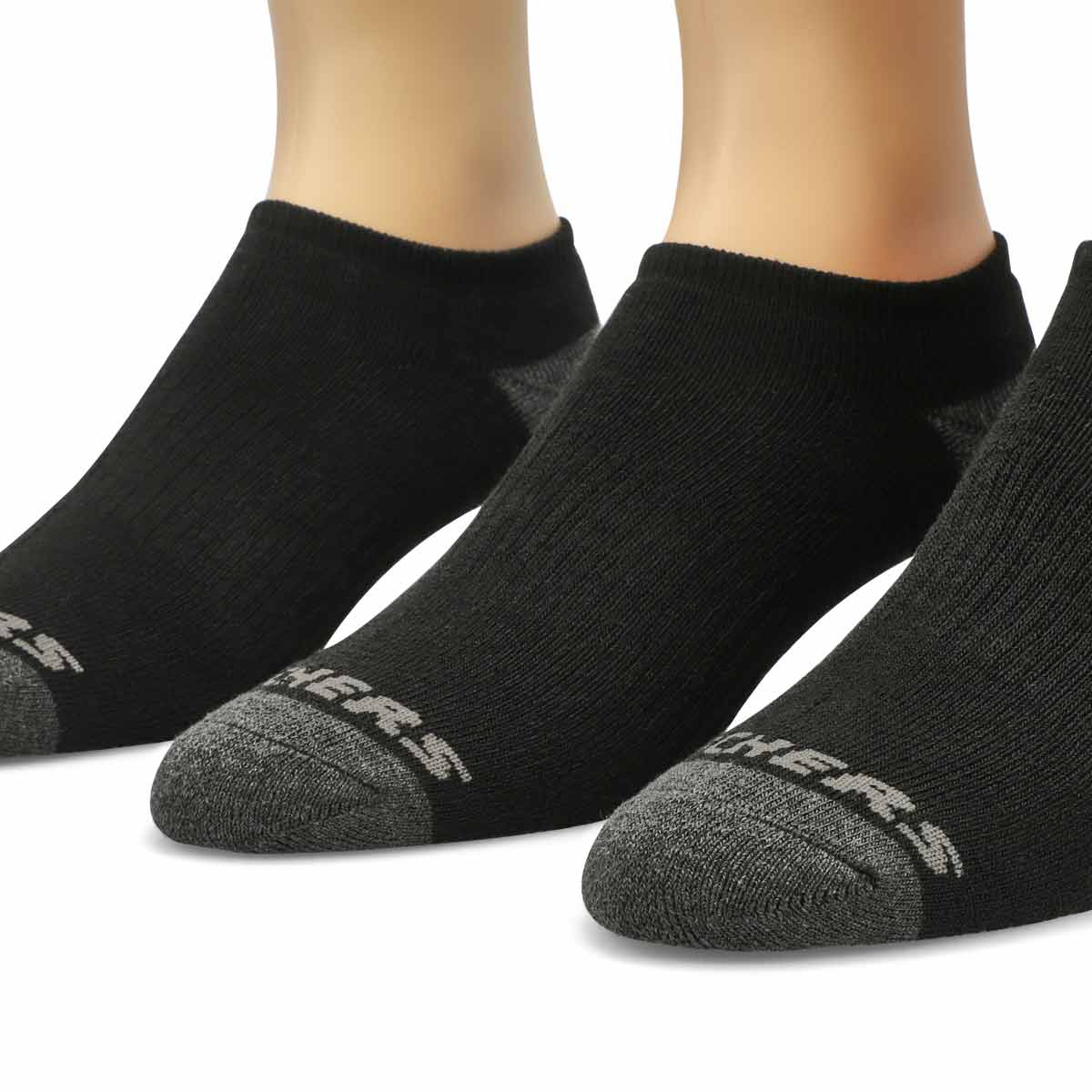 Boys' No Show Full Terry Sock 6 Pack - Black