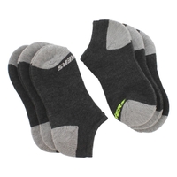 Boys' NO SHOW FULL TERRY black multi socks -6pk