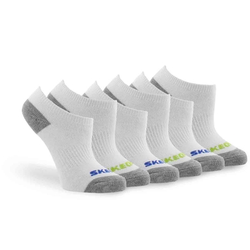 Boys' NO SHOW FULL TERRY white multi socks - 6pk