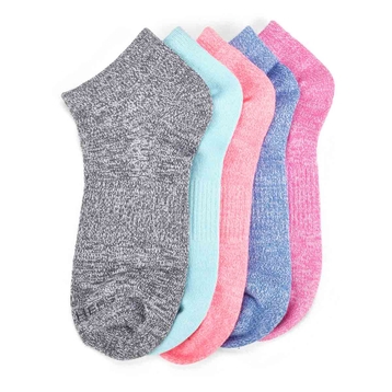 Women's Low Cut Sock 5 Pack - Pink/Blue/Grey