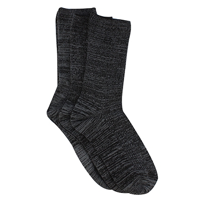 Lds Non Terry Crew Steel 3pk - Grey