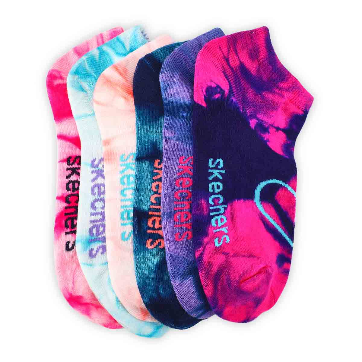 Girls' LOW CUT NON TERRY multi socks - 6 pk