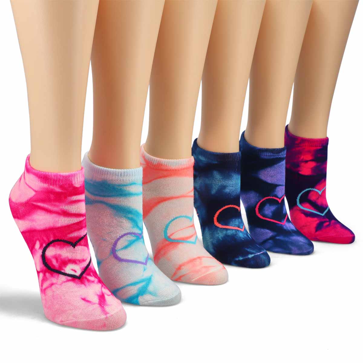 Girls' LOW CUT NON TERRY multi socks - 6 pk