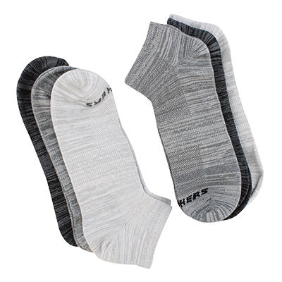 Mns Low Cut Non Terry Sock 6 Pack - Grey Multi