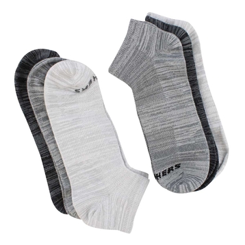 Men's Low Cut Non Terry Sock 6 Pack - Grey Multi
