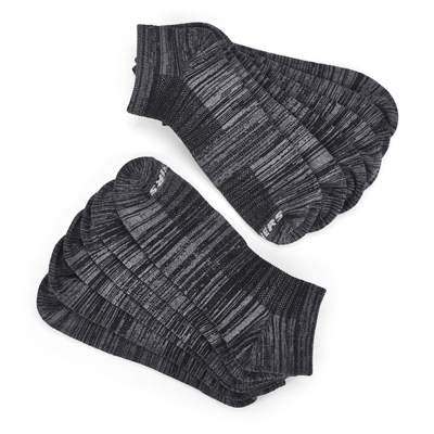 Mns Low Cut Non Terry Sock 6 Pack - Black Multi