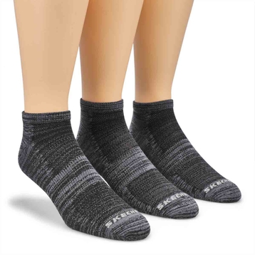 Men's Low Cut Non Terry Sock 6 Pack - Black Multi
