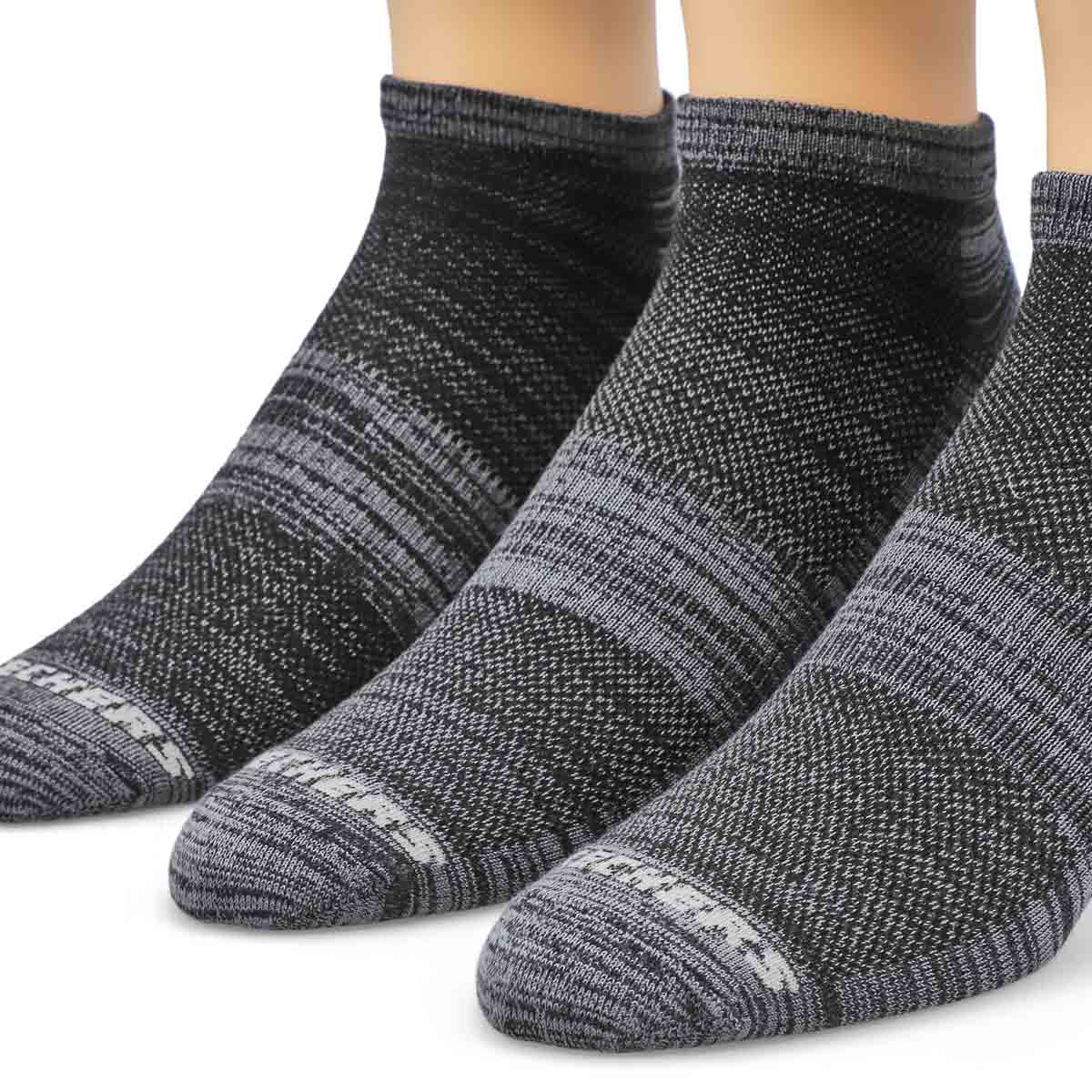 Men's Low Cut Non Terry Sock 6 Pack - Black Multi