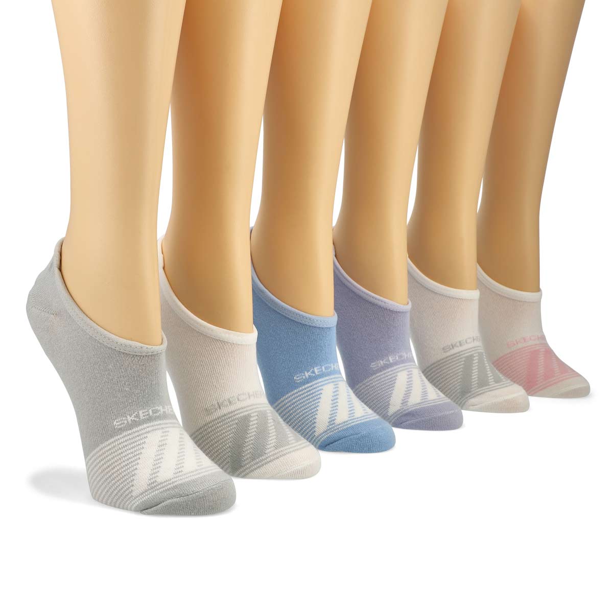 Women's No Show Liners - 6 pk /Multi