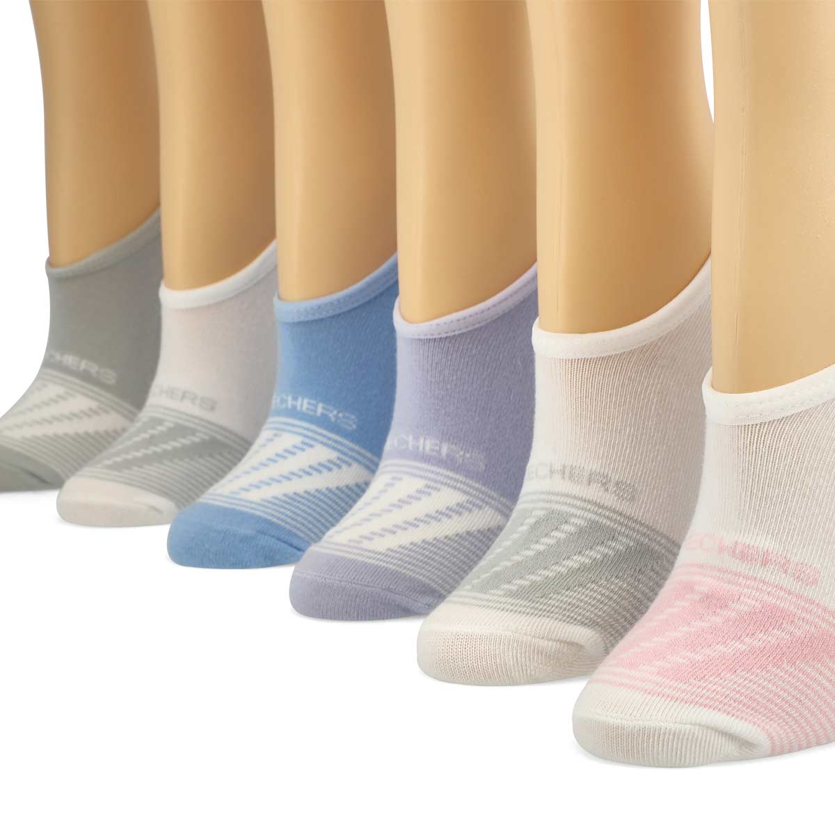 Women's No Show Liners - 6 pk /Multi