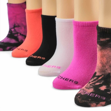 Women's No Show Sock 6 Pack - Pink/Black/White