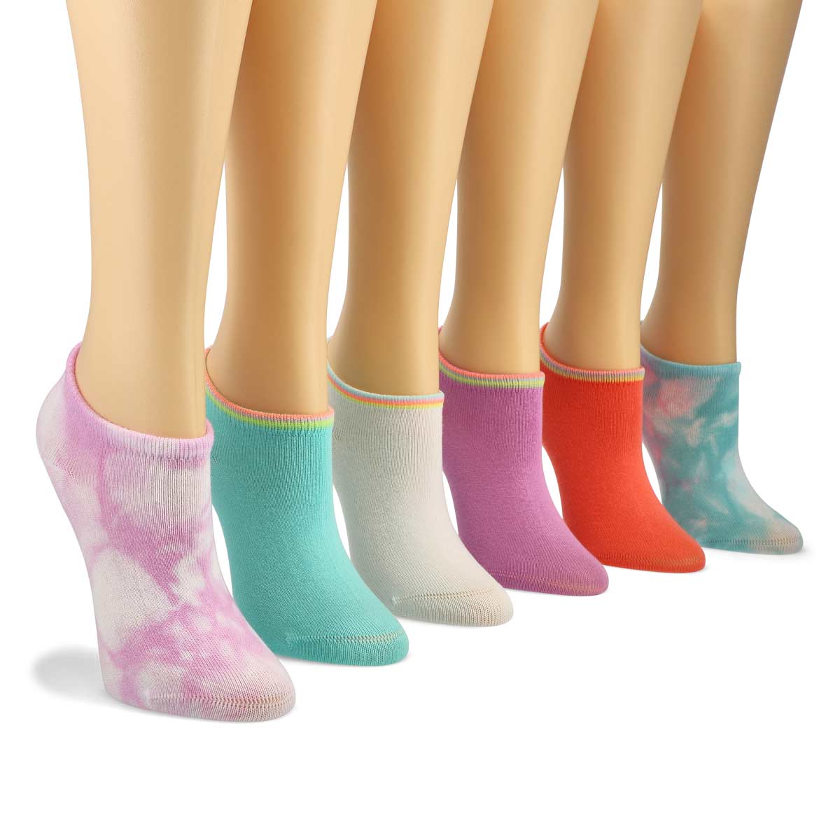 Girls' Low Cut Socks 6 Pack - Multi