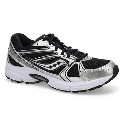 Lds Ride Millennium Lace Up Sneaker - Black/Silver