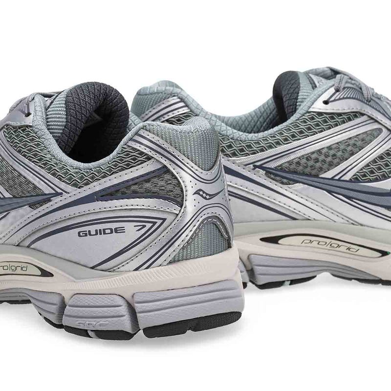 Mens  ProGrid Guide 7 Lace Up Sneaker - Grey/Silv
