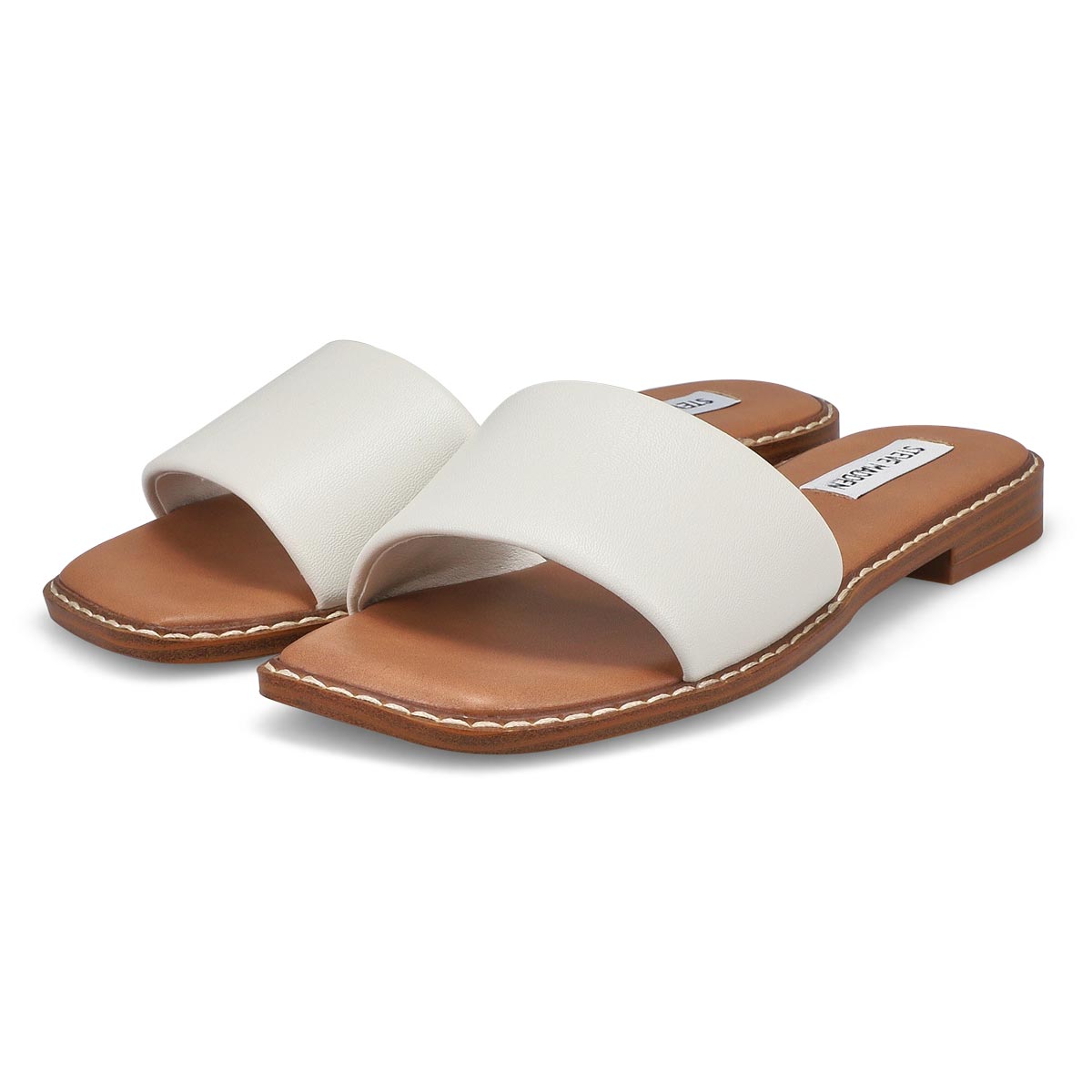 Steve madden white birkenstocks on sale