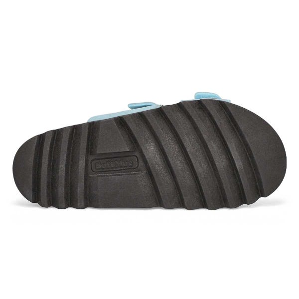 Women's Sadie Double Buckle Suede Sandal - Blue