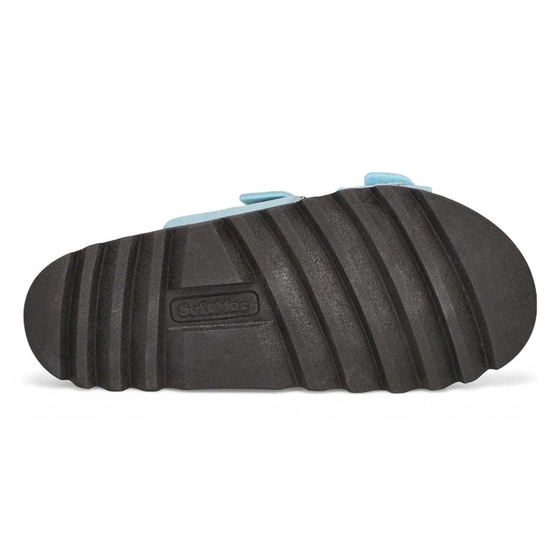 Women's Sadie Double Buckle Suede Sandal - Blue