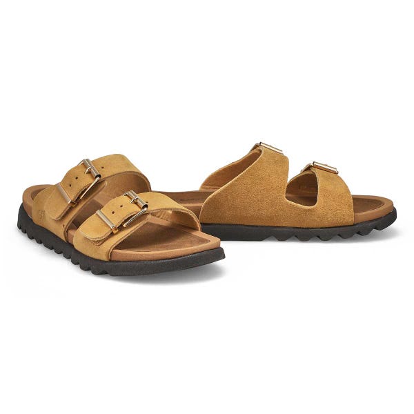 Women's Sadie Double Buckle Suede Sandal - Sand