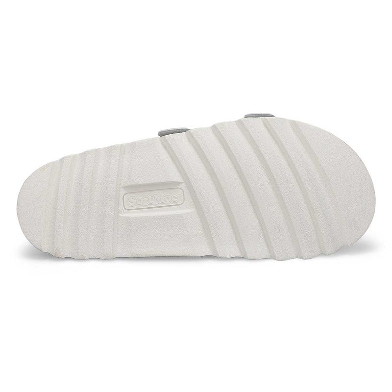 Women's  Sadie Double BuckleSmooth Leather Sandal - White