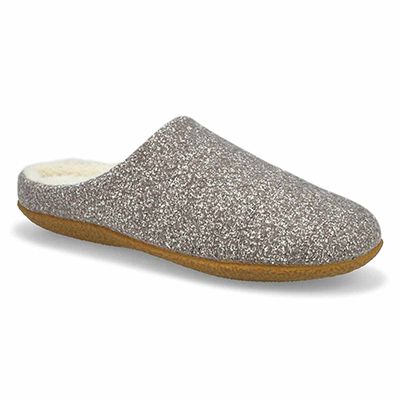 Lds Saturn 3 Open Back Slipper - Grey