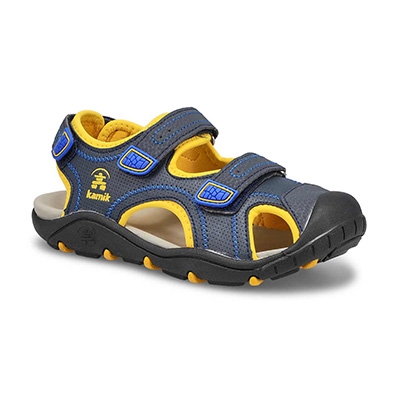 Bys SeaTurtle 2 Closed Toe Sandal - Navy/Yellow
