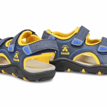 Boys' SeaTurtle 2 Closed Toe Sandal - Navy/Yellow