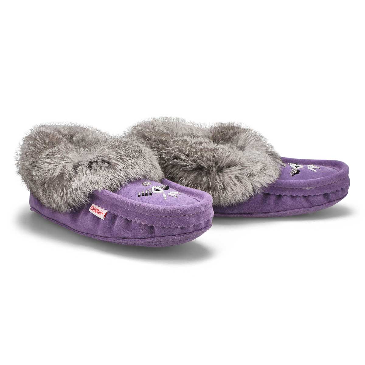 Women's SF600 Rabbit Fur SoftMocs - Lavender