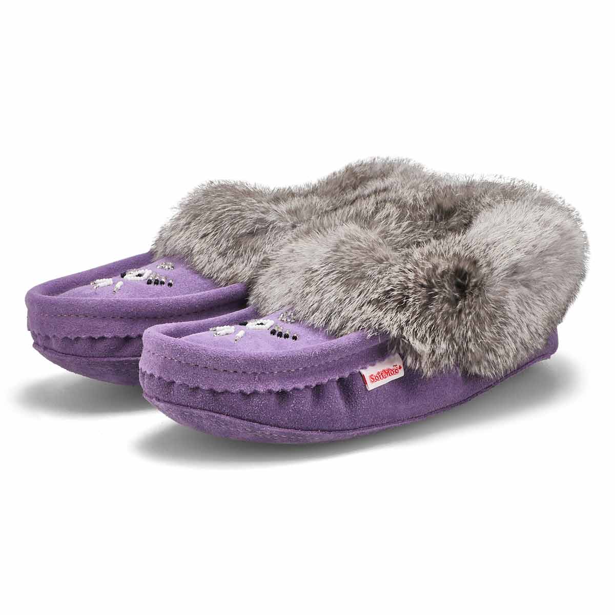 SoftMocs fourrure/lapin SF600 lavande, femmes