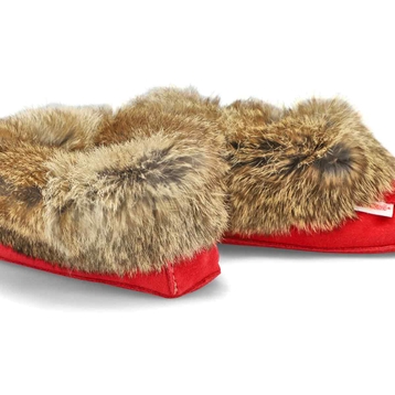 Women's SF600 Rabbit Fur SoftMocs - Red