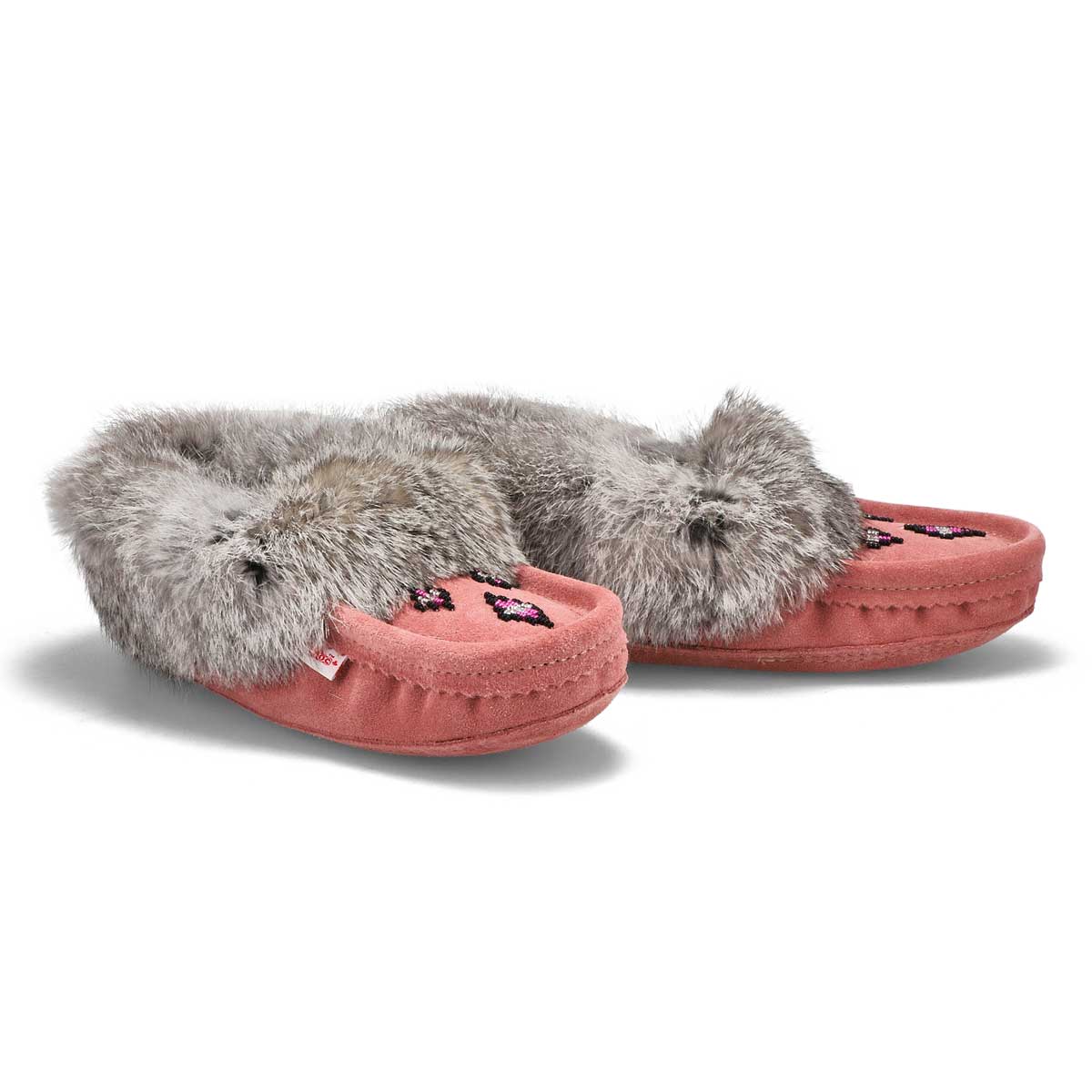 Women's SF600 Rabbit Fur SoftMocs - Dusty Rose