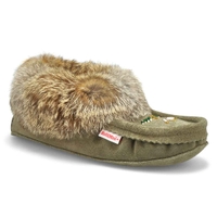 Mocassin fourrure/lapin SF600 RABBIT, sauge, femme