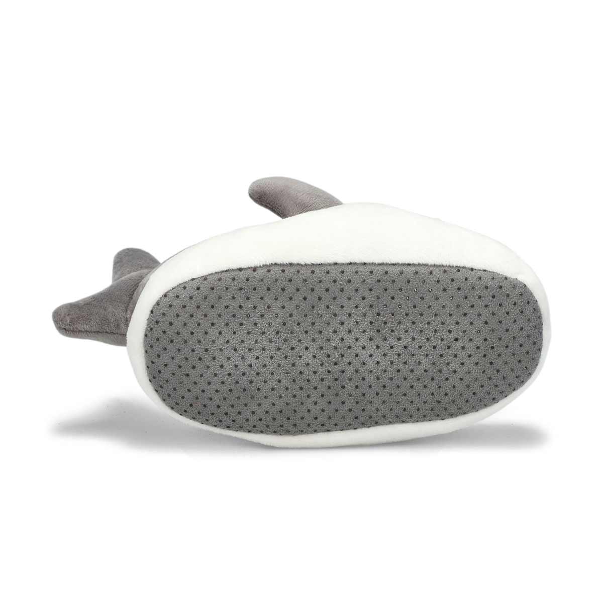 Pantoufle SHARK, gris/blanc, garçons