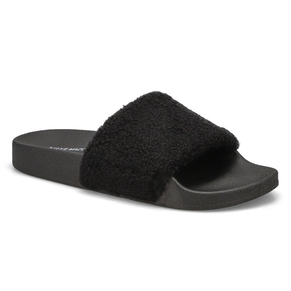 shear faux shearling slide slipper