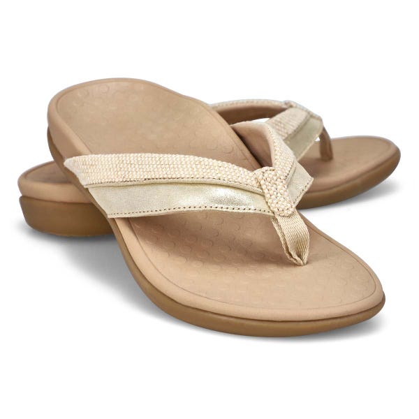Women's Shore Casual Thong Sandal - Natural/Gold