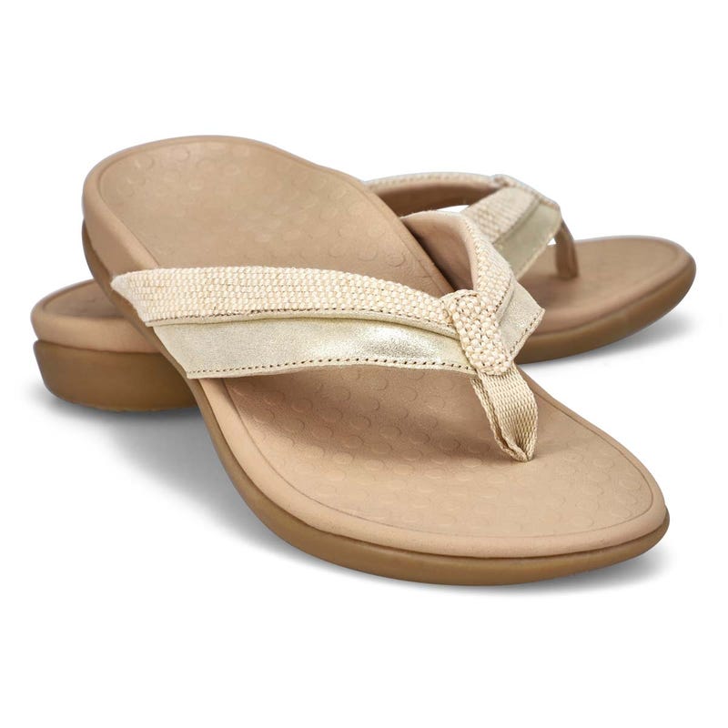 Women's Shore Casual Thong Sandal - Natural/Gold