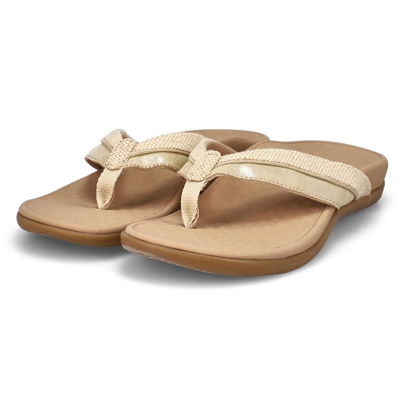 Women's Shore Casual Thong Sandal - Natural/Gold