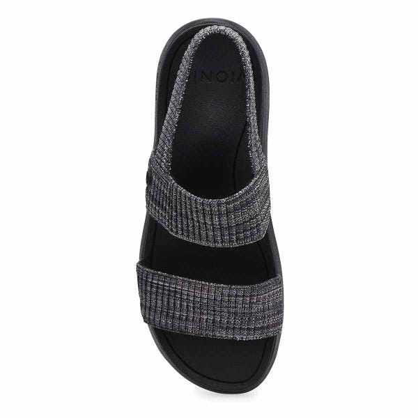 Women's Sky Two Strap Casual Sandal - Black
