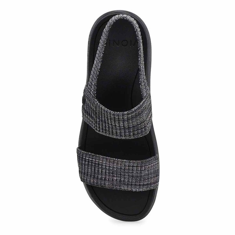 Women's Sky Two Strap Casual Sandal - Black
