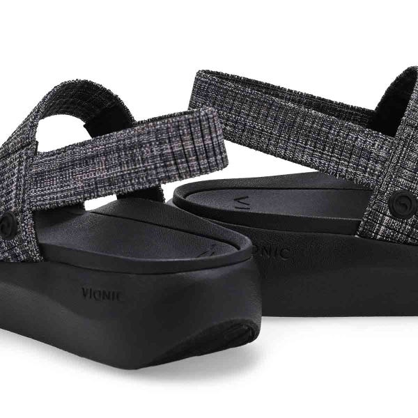 Women's Sky Two Strap Casual Sandal - Black