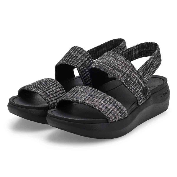 Women's Sky Two Strap Casual Sandal - Black